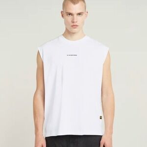 G-Star Raw White Boxy Sleeveless T-Shirt – Men's Small – NWT